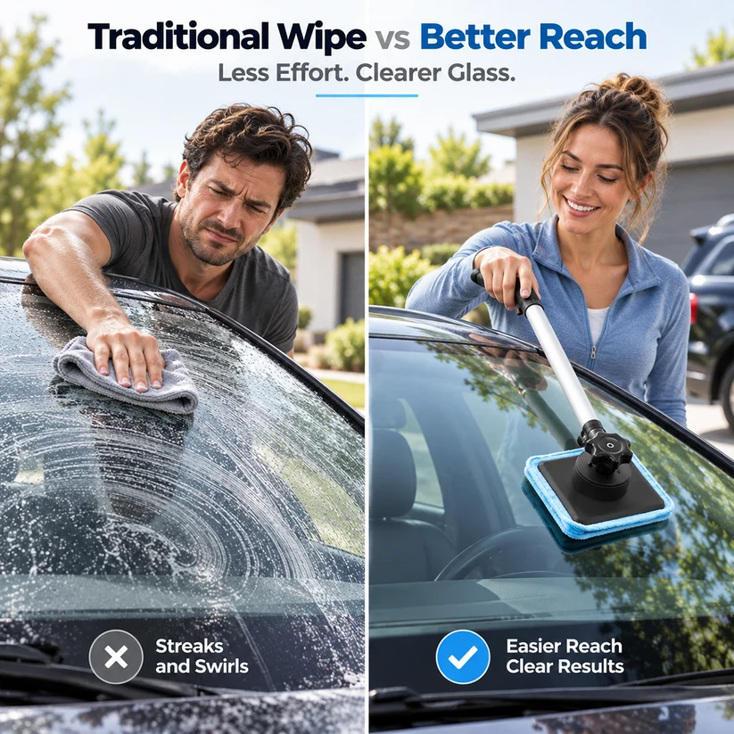 🚗 Dual-Sided Magnetic Windshield Cleaner | Clean Both Sides at Once